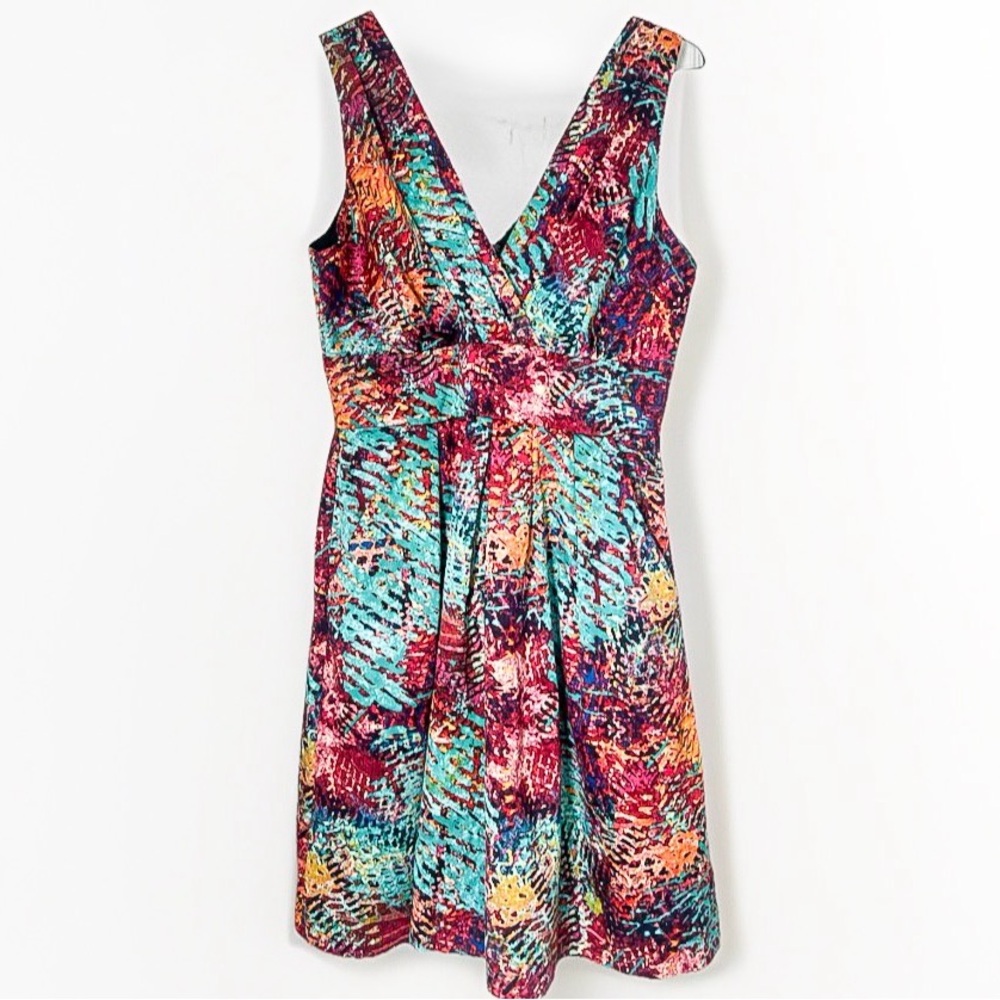 Multicolor Sleeveless Women's Dress with pockets size 8 Corey P